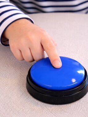 Recordable Talking Buzzer for Live Shows and or Family Games in Blue